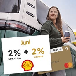 Få 2 % + 2 % hos Shell