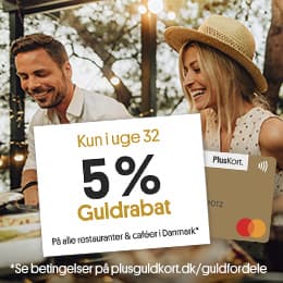 Få 5 % på restaurant- og cafébesøg